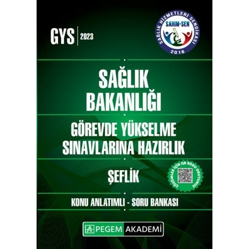 Pegem Yayınları 2023 Sağlık Bakanlığı Görevde Yükselme Sın. Haz.şeflik Konu Anlatımlı Soru Bankası