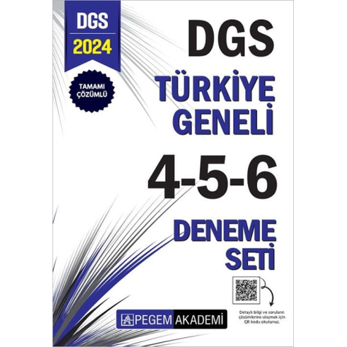 Pegem Yayınları 2024 Dgs Türkiye Geneli 3 Deneme (4-5-6) Komisyon