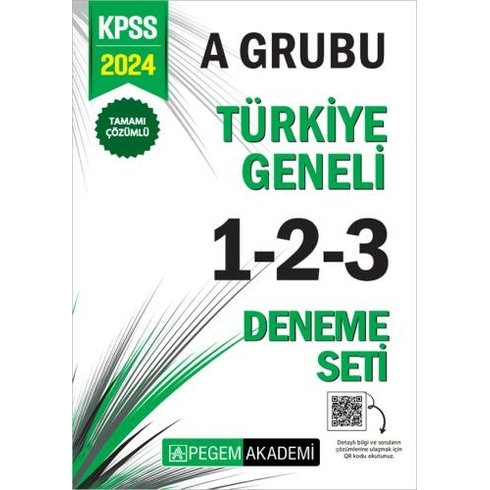 Pegem Yayınları 2024 Kpss A Grubu Tamamı Çözümlü Türkiye Geneli 1-2-3 Deneme Seti Komisyon