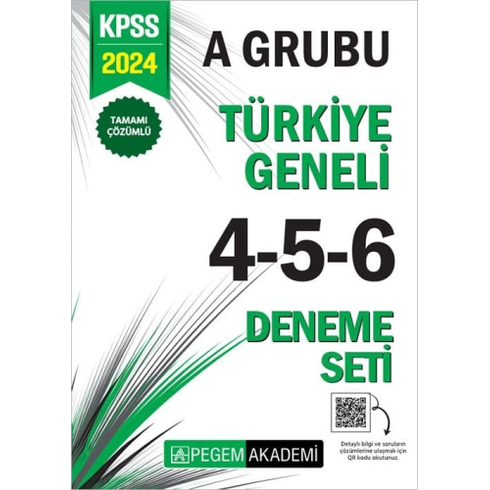 Pegem Yayınları 2024 Kpss A Grubu Türkiye Geneli 3 Deneme (4-5-6) Komisyon