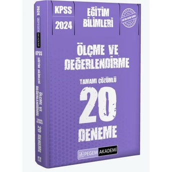 Pegem Yayınları 2024 Kpss Eğitim Bilimleri Ölçme Ve Değerlendirme 20 Deneme Çözümlü Komisyon