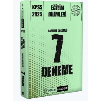 Pegem Yayınları 2024 Kpss Eğitim Bilimleri Tamamı Çözümlü 7 Deneme Komisyon