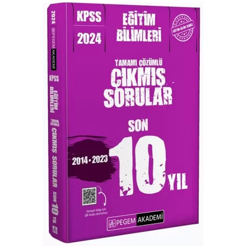 Pegem Yayınları 2024 Kpss Eğitim Bilimleri Tamamı Çözümlü Çıkmış Sorular Son 10 Yıl Komisyon