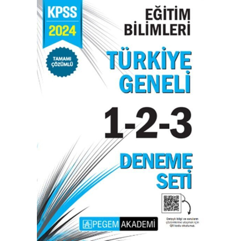 Pegem Yayınları 2024 Kpss Eğitim Bilimleri Türkiye Geneli 3 Deneme (1-2-3) Komisyon