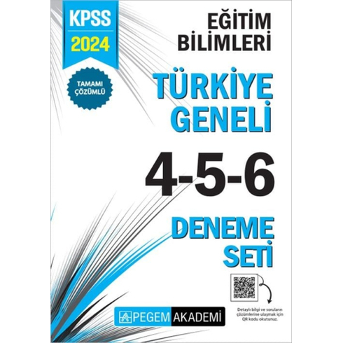 Pegem Yayınları 2024 Kpss Eğitim Bilimleri Türkiye Geneli 3 Deneme (4-5-6) Komisyon