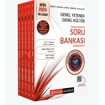 Pegem Yayınları 2024 Kpss Genel Yetenek Genel Kültür Önlisans Tamamı Çözümlü Soru Bankası Modüler Set Komisyon