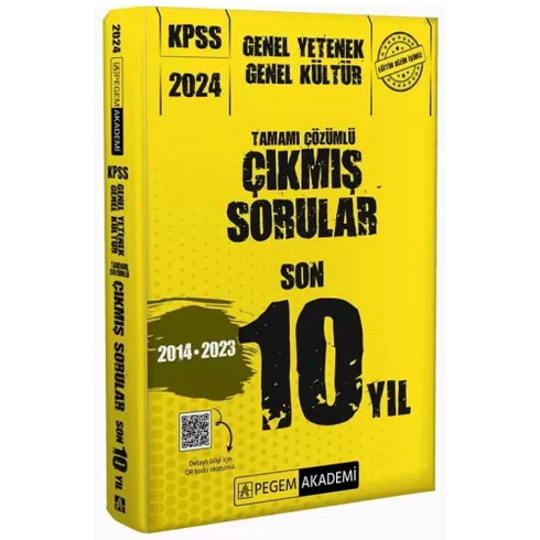 Pegem Yayınları 2024 Kpss Genel Yetenek Genel Kültür Son 10 Yıl Çıkmış Sorular Çözümlü Komisyon