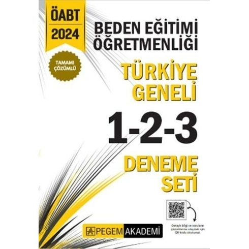 Pegem Yayınları 2024 Öabt Beden Eğitimi Öğretmenliği Tamamı Çözümlü Türkiye Geneli 1-2-3 Deneme Seti Komisyon