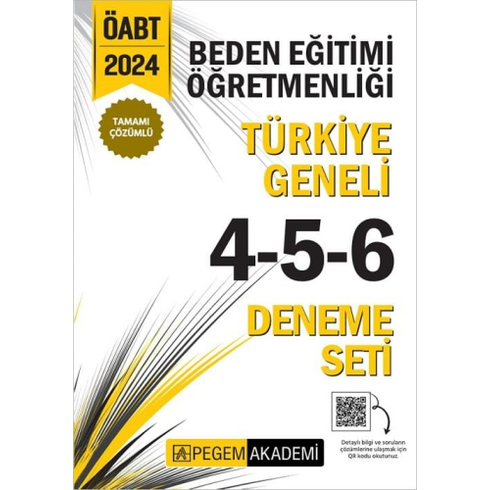 Pegem Yayınları 2024 Öabt Beden Eğitimi Öğretmenliği Türkiye Geneli 3 Deneme (4-5-6) Komisyon