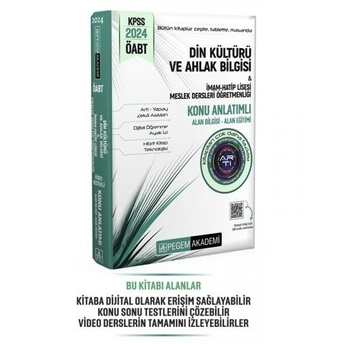 ​Pegem Yayınları 2024 Öabt Din Kültürü Ve Ahlak Bilgisi-Imam Hatip Meslek Dersleri Öğretmenliği Konu Anlatım Komisyon