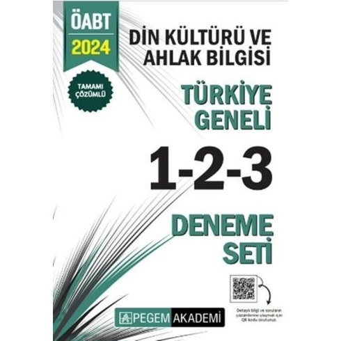 Pegem Yayınları 2024 Öabt Din Kültürü Ve Ahlak Bilgisi Tamamı Çözümlü Türkiye Geneli 1-2-3 Deneme Seti Komisyon