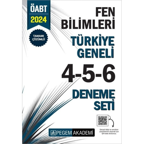 Pegem Yayınları 2024 Öabt Fen Bilimleri Öğretmenliği Türkiye Geneli 3 Deneme (4-5-6) Komisyon