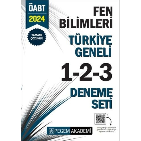 Pegem Yayınları 2024 Öabt Fen Bilimleri Tamamı Çözümlü Türkiye Geneli 1-2-3 Deneme Seti Komisyon