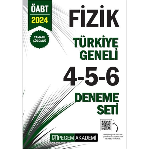 Pegem Yayınları 2024 Öabt Fizik Öğretmenliği Türkiye Geneli 3 Deneme (4-5-6) Komisyon