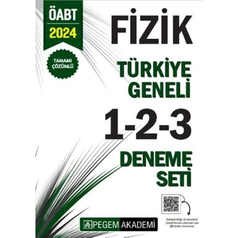 Pegem Yayınları 2024 Öabt Fizik Tamamı Çözümlü Türkiye Geneli 1-2-3 Deneme Seti Komisyon