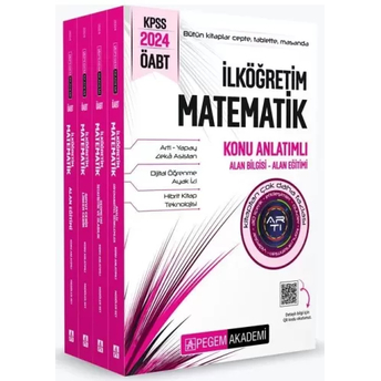 ​Pegem Yayınları 2024 Öabt Ilköğretim Matematik Konu Anlatımlı (4 Kitap) Komisyon