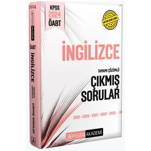 Pegem Yayınları 2024 Öabt Ingilizce Çıkmış Sorular Çözümlü Komisyon