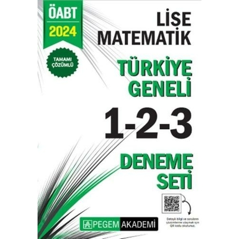 Pegem Yayınları 2024 Öabt Lise Matematik Tamamı Çözümlü Türkiye Geneli 1-2-3 Deneme Seti Komisyon