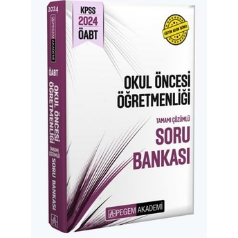 ​Pegem Yayınları 2024 Öabt Okul Öncesi Öğretmenliği Tamamı Çözümlü Soru Bankası Komisyon