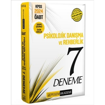 Pegem Yayınları 2024 Öabt Psikolojik Danışma Ve Rehberlik Tamamı Çözümlü 7 Deneme Komisyon