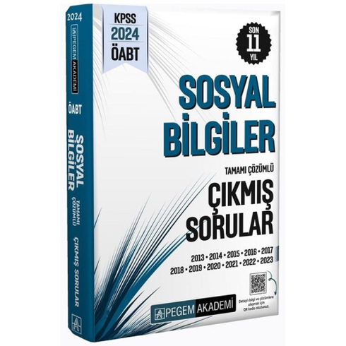 Pegem Yayınları 2024 Öabt Sosyal Bilgiler Öğretmenliği Son 11 Yıl Çıkmış Sorular Çözümlü Komisyon