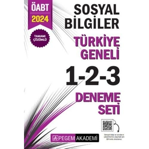 Pegem Yayınları 2024 Öabt Sosyal Bilgiler Tamamı Çözümlü Türkiye Geneli 1-2-3 Deneme Seti Komisyon