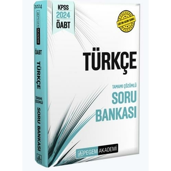 ​Pegem Yayınları 2024 Öabt Türkçe Öğretmenliği Tamamı Çözümlü Soru Bankası Komisyon