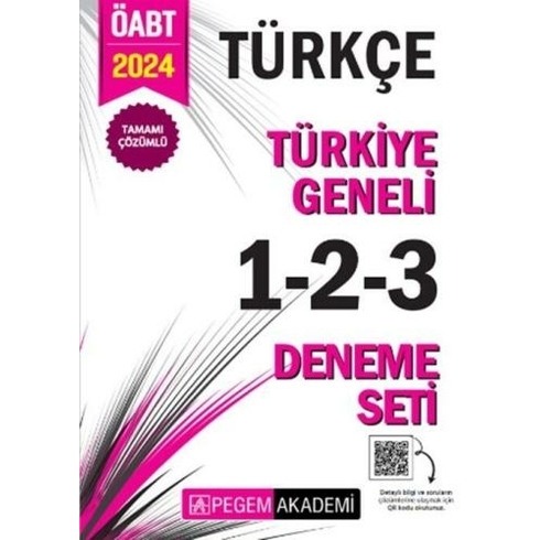 Pegem Yayınları 2024 Öabt Türkçe Tamamı Çözümlü Türkiye Geneli 1-2-3 Deneme Seti Komisyon