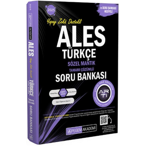 Pegem Yayınları 2025 Ales Türkçe Sözel Mantık Tamamı Çözümlü Soru Bankası Komisyon