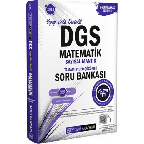 Pegem Yayınları 2025 Dgs Matematik Sayısal Mantık Tamamı Video Çözümlü Soru Bankası Kerem Köker