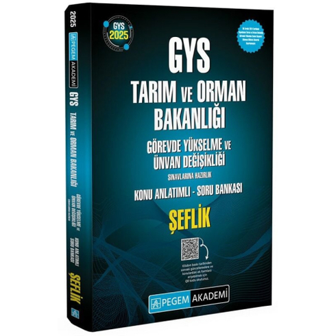 Pegem Yayınları 2025 Gys Tarım Ve Orman Bakanlığı Şeflik Konu Anlatımlı Soru Bankası Komisyon