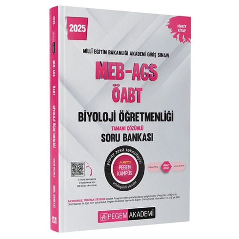 Pegem Yayınları 2025 Öabt Biyoloji Öğretmenliği Tamamı Çözümlü Soru Bankası Komisyon