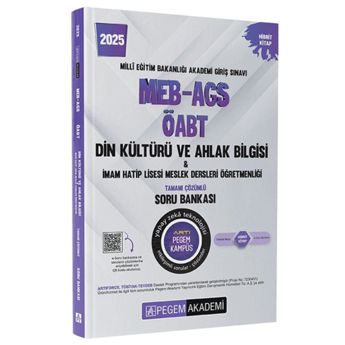 ​​Pegem Yayınları 2025 Öabt Din Kültürü Ve Ahlak Bilgisi Öğretmenliği Tamamı Çözümlü Soru Bankası Komisyon