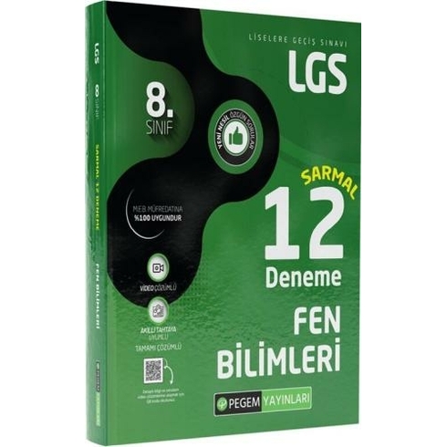 Pegem Yayınları 8.Sınıf Lgs Fen Bilimleri Sarmal 12 Deneme Komisyon