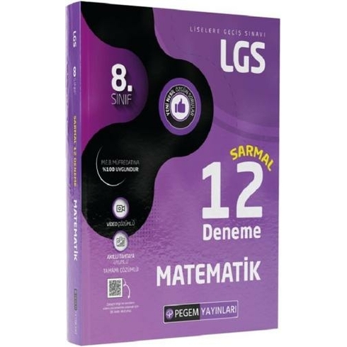 Pegem Yayınları 8. Sınıf Lgs Matematik Sarmal 12 Deneme Komisyon