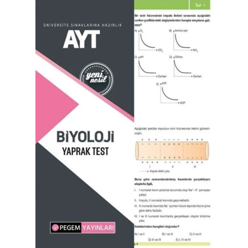 Pegem Yayınları Ayt Biyoloji Yaprak Test Komisyon