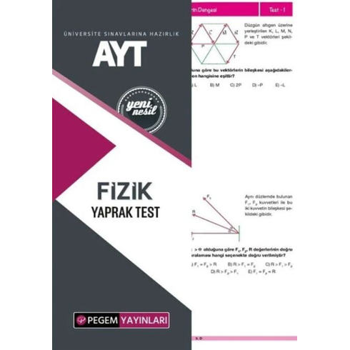 Pegem Yayınları Ayt Fizik Yaprak Test Komisyon