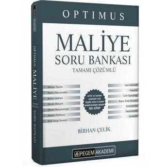 Pegem Yayınları Kpss A Grubu Optimus Maliye Tamamı Çözümlü Soru Bankası Birhan Çelik