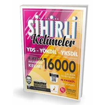 Pelikan Sihirli Kelimeler Yds - Yökdil - Yksdil - 4 Ayda 16000 Akademik Kelime Çek Kopart 16 Fasikül Fuat Başkan