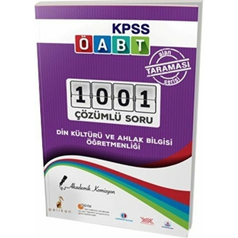 Pelikan Yayınları Kpss Öabt Din Kültürü Ve Ahlak Bilgisi Öğretmenliği Alan Taraması Serisi 1001 Çözümlü Soru