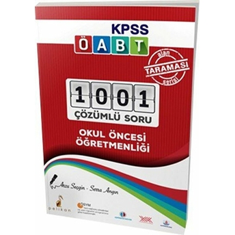 Pelikan Yayınları Kpss Öabt Okul Öncesi Öğretmenliği Alan Taraması Serisi 1001 Çözümlü Soru