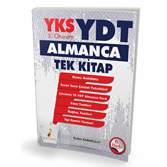 Pelikan Yks 3.Oturum Ydt Almanca Tek Kitap (Yeni) Erdem Karabulut