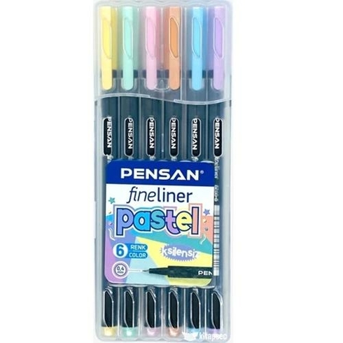 Pensan Fineliner 6 Renk Pastel Pvc Kutu 0.4 Mm Uç