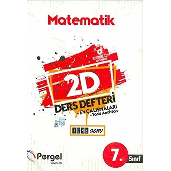 Pergel 7. Sınıf Matematik 2D Ders Defteri Ev Çalışmaları (Yeni) Kolektif