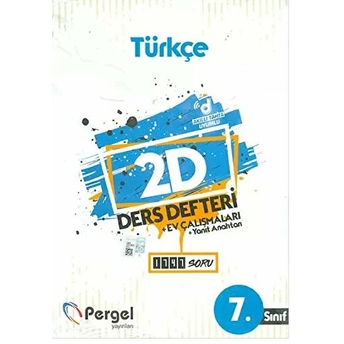 Pergel 7. Sınıf Türkçe 2D Ders Defteri Ev Çalışmaları (Yeni) Kolektıf