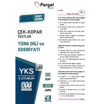 Pergel Ayt Türk Dili Ve Edebiyatı Çek-Kopar Yaprak Test (Yeni)