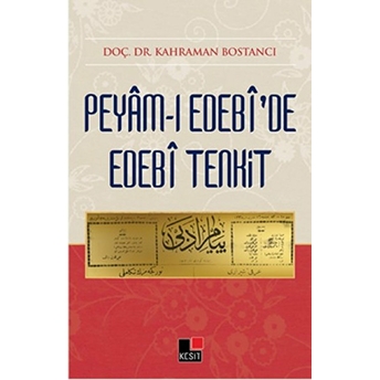 Peyamı Edebide Edebi Tenkit Kahraman Bostancı