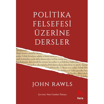 Politika Felsefesi Üzerine Dersler John Rawls