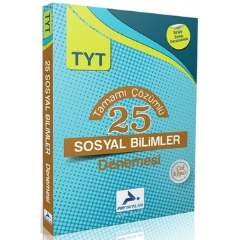 Prf Yayınları Tyt Sosyal Bilimler Tamamı Çözümlü 25 Denemesi Komisyon