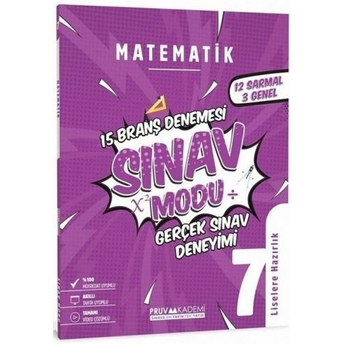 Pruva Akademi 7. Sınıf Matematik Sınav Modu 15 Deneme Komisyon